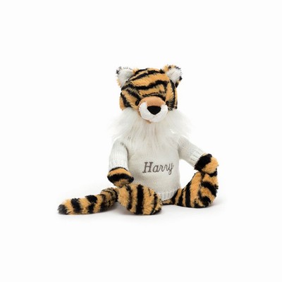 Jellycat Bashful Tiger with Cream Jumper New Zealand | XVIZJ9807